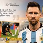 Lionel Messi bức xúc chỉ tay vào mặt trọng tài Joao Pinheiro do không hài lòng về cách giao tiếp trong trận tứ kết World Cup 2026 giữa Argentina và Thụy Sĩ.