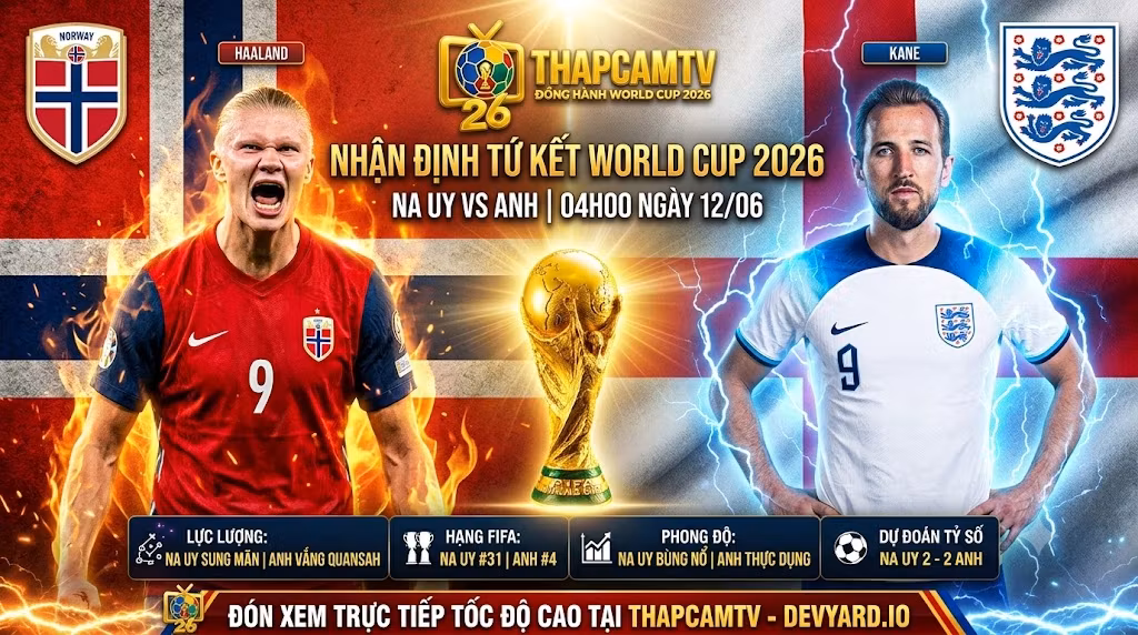 Nhận Định Na Uy vs Anh (04h00, 12/07): “Ngựa Ô” Bắc Âu Thách Thức Bức Tường Xứ Sương Mù